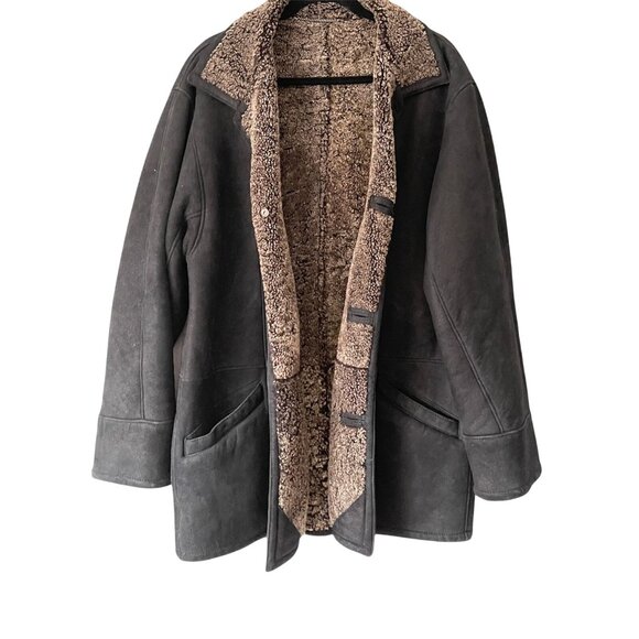 Joseph & Lyman Luxurious Black Shearling Sheepskin Fur Jacket Coat Size 42 Chile - Picture 10 of 10